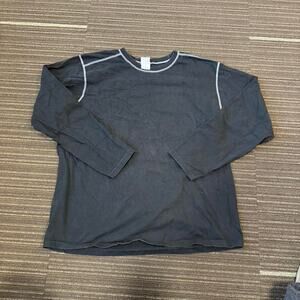 Vintage Black and white long sleeve Hanes Beefy Shirt